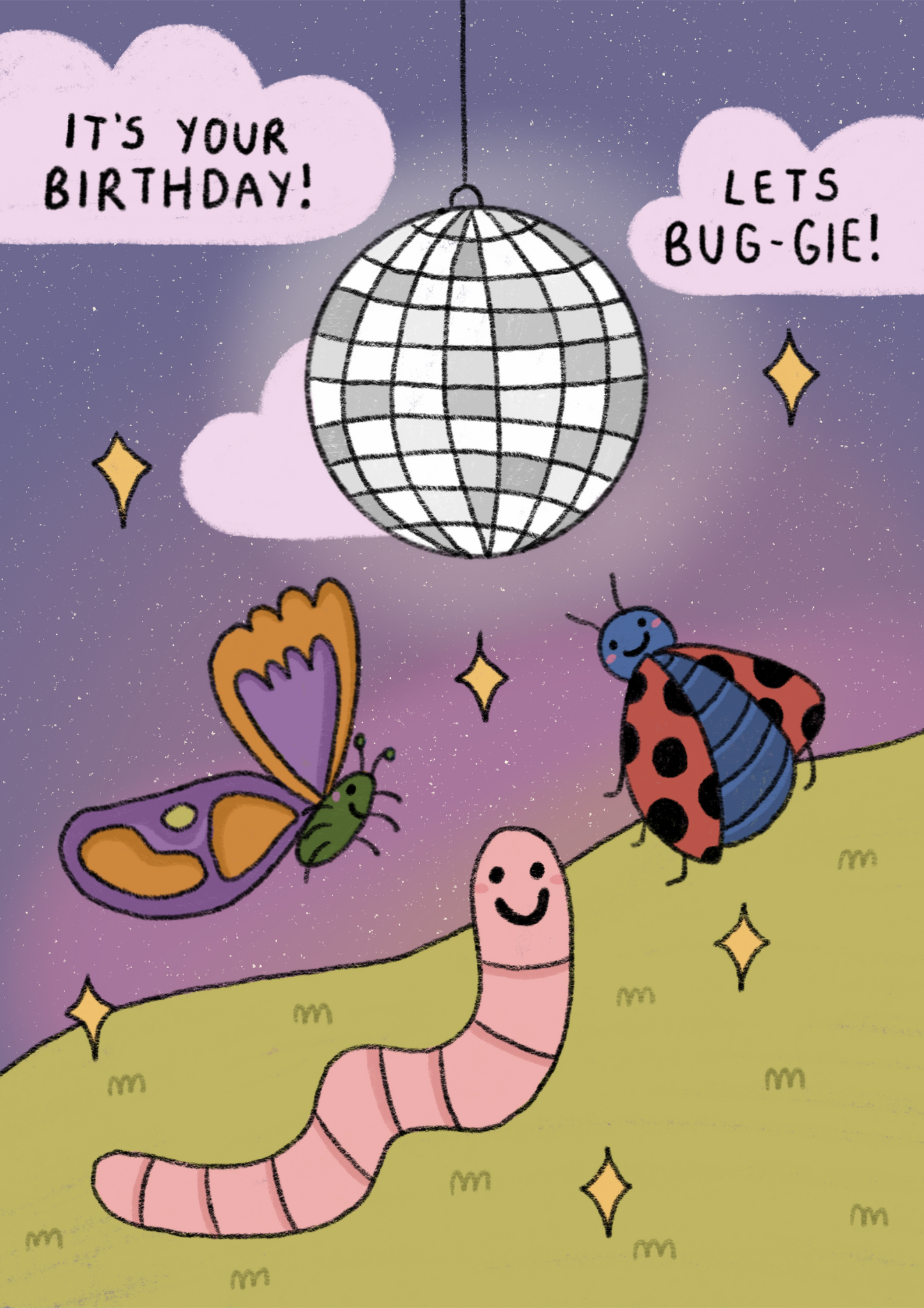 Lets Buggie Greeting Card