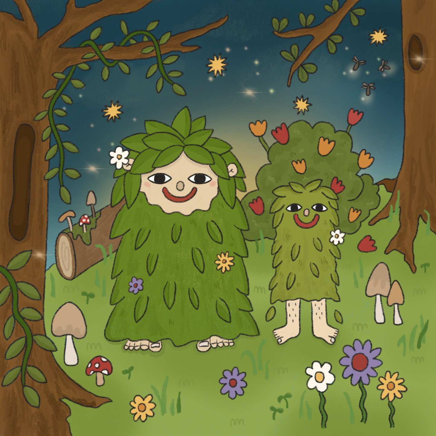 Woodland Trolls Print