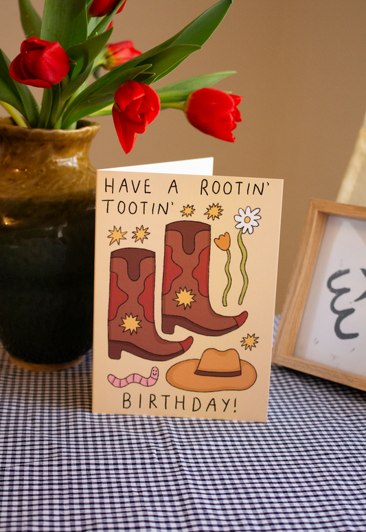 Rootin Tootin Birthday Greeting Card