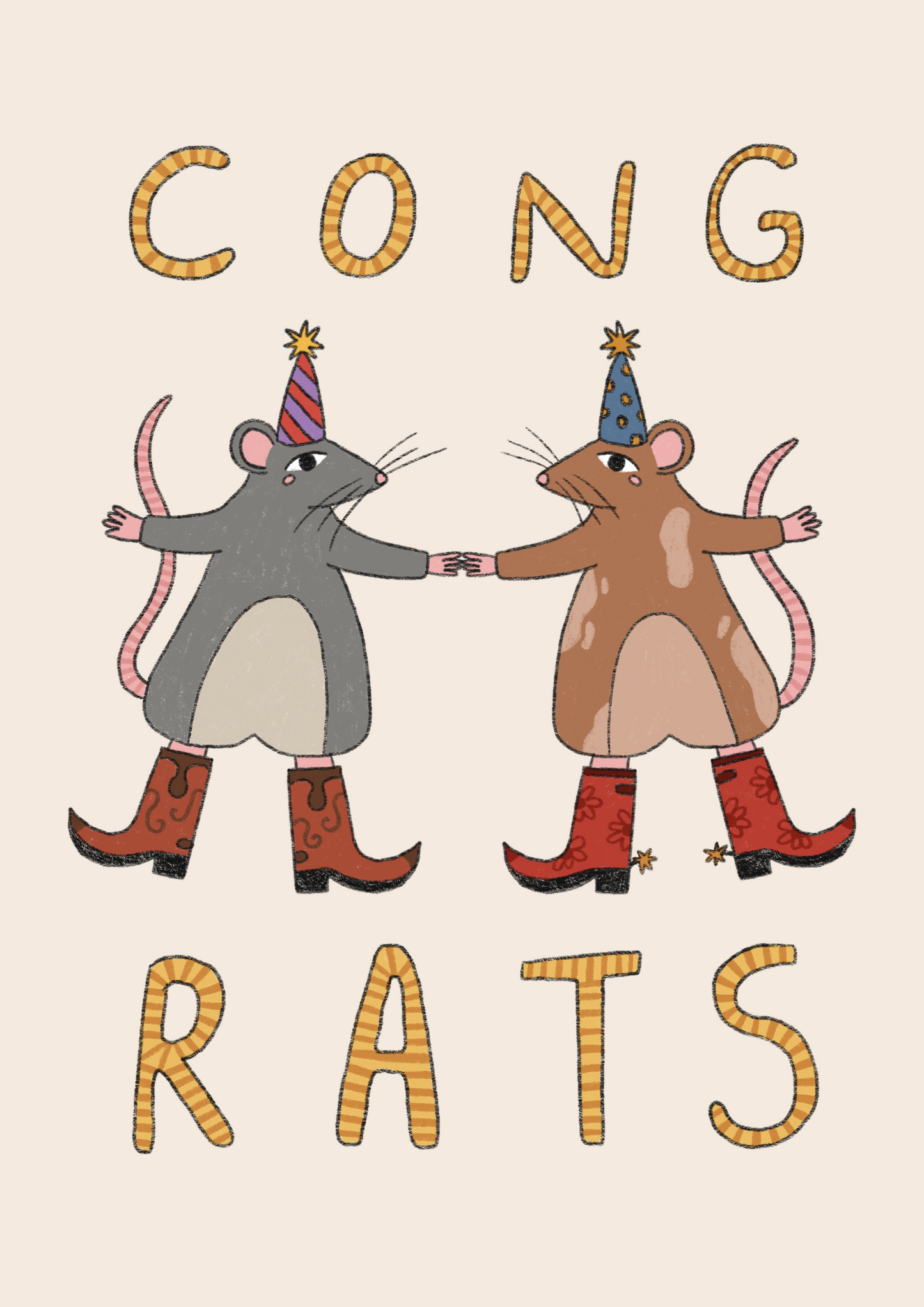 Cong-rats Greeting Card