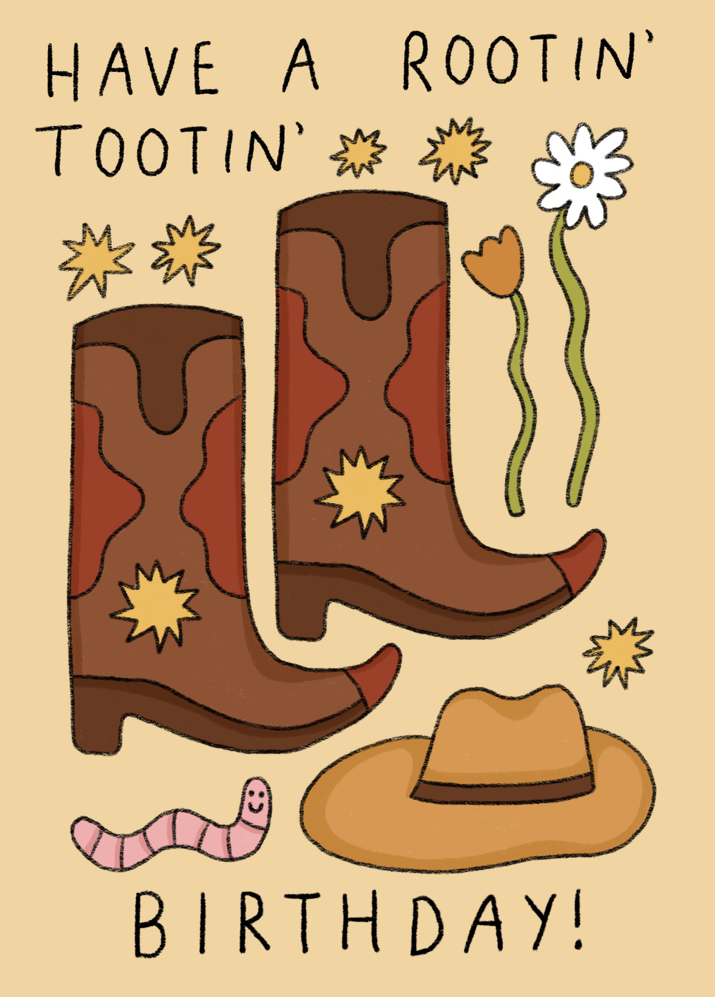 Rootin Tootin Birthday Greeting Card