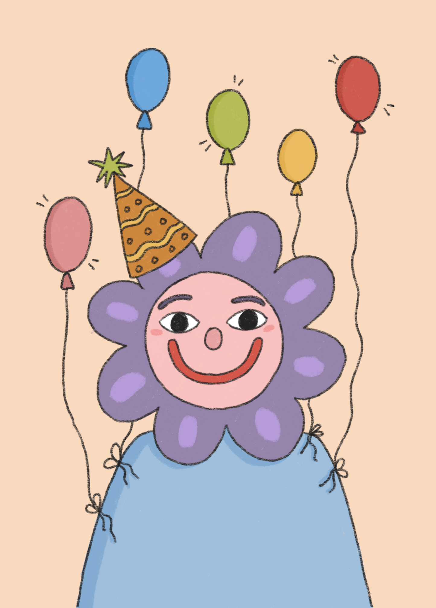 Balloon Man Greeting Card