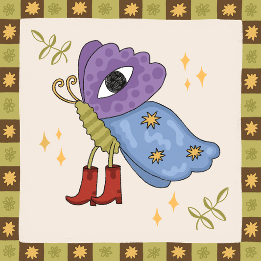 Butterfly in Boots Print